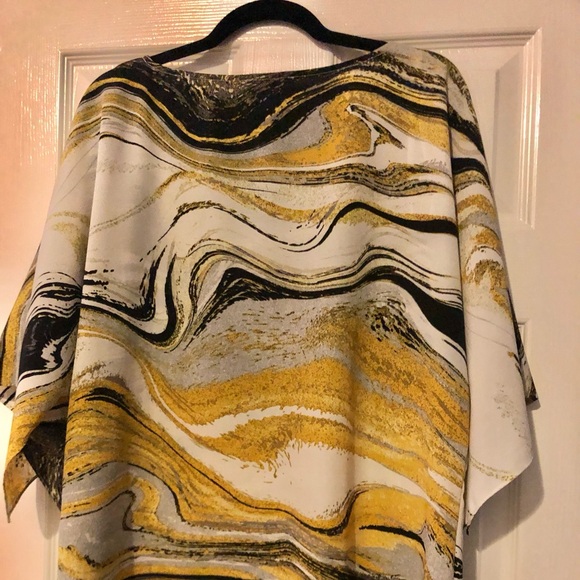 Beautiful Size 16W Silk Blouse - Multicolored by Maya Brooke - Picture 2 of 4